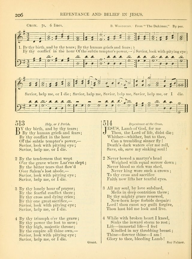 Hymns for the Sanctuary and Social Worship: with tunes page 206