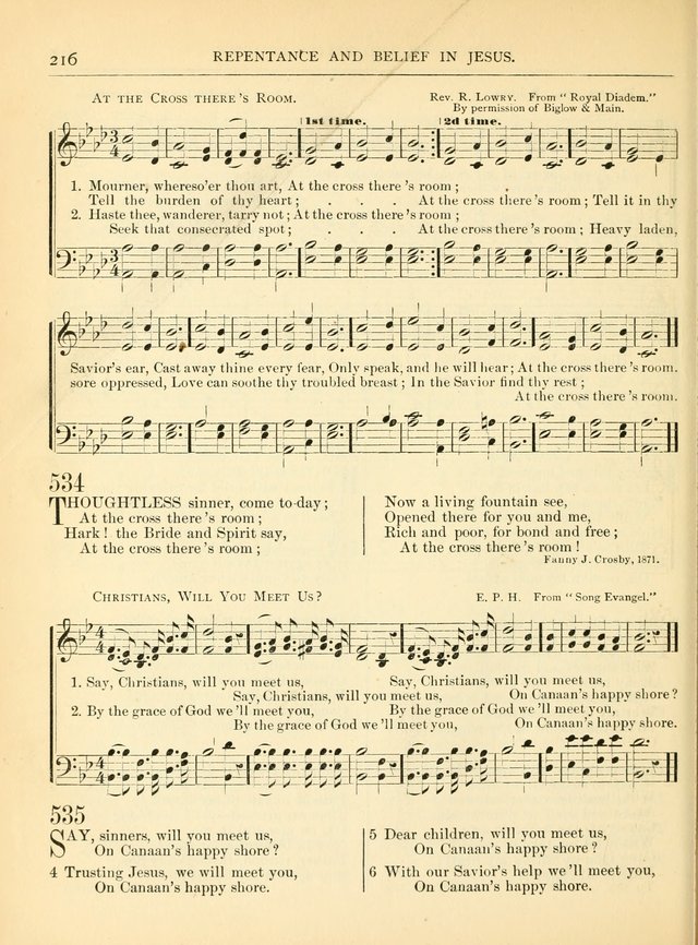 Hymns for the Sanctuary and Social Worship: with tunes page 216