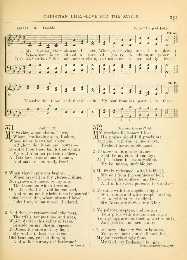 Hymns for the Sanctuary and Social Worship: with tunes page 231