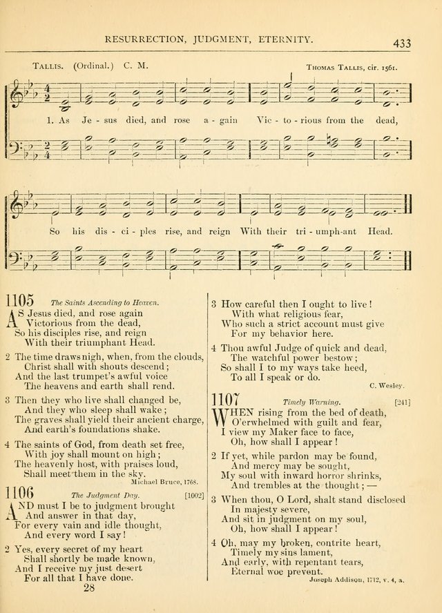 Hymns for the Sanctuary and Social Worship: with tunes page 437