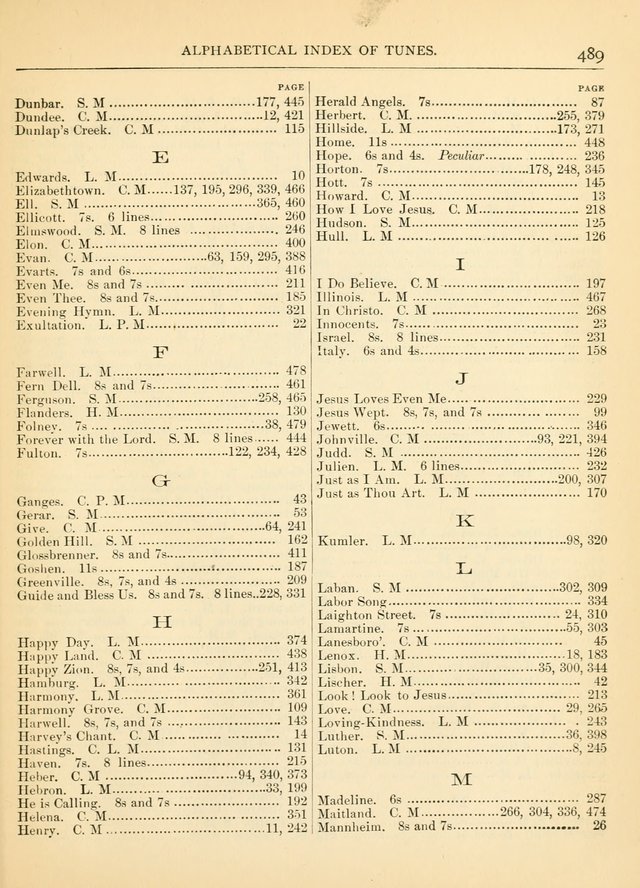 Hymns for the Sanctuary and Social Worship: with tunes page 493