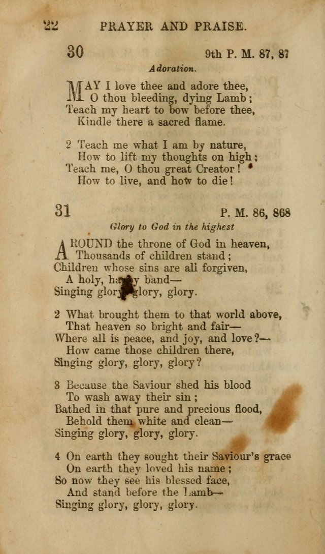 Hymns for Sunday Schools, Youth, and Children page 22