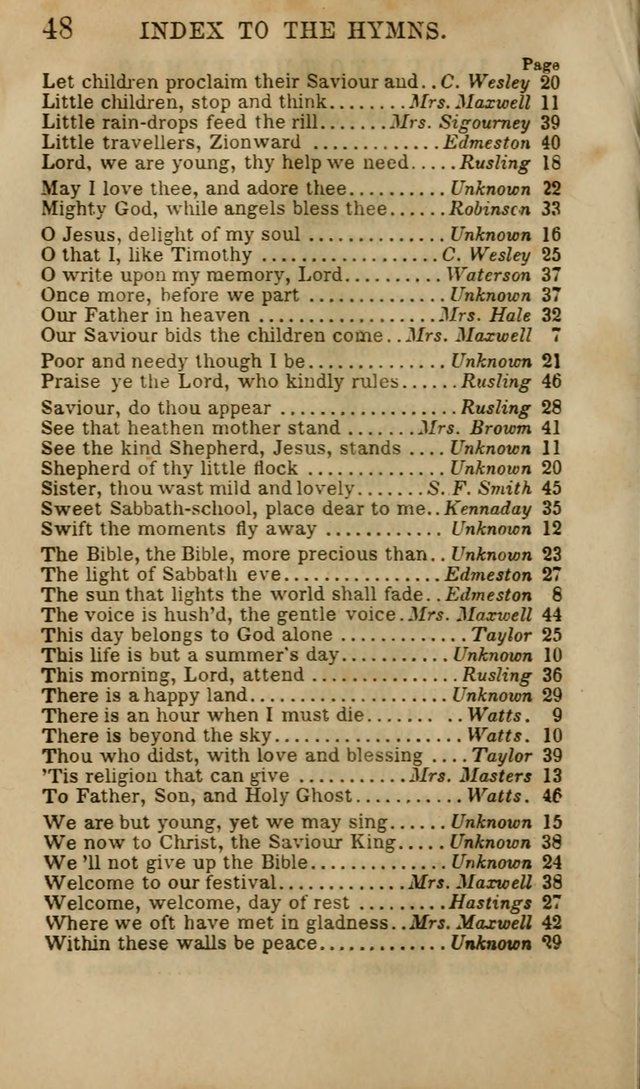 Hymns for Sunday Schools, Youth, and Children page 48