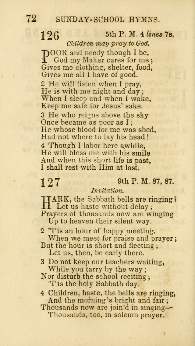 Hymns for Sunday Schools, Youth and Children page 72