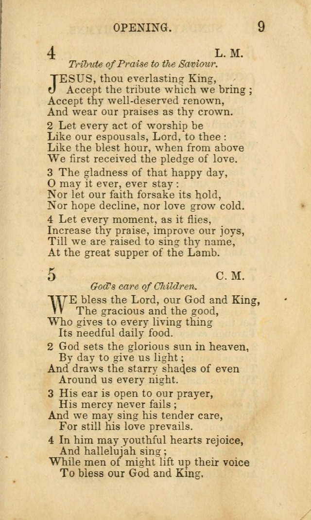 Hymns for Sunday Schools, Youth and Children page 9