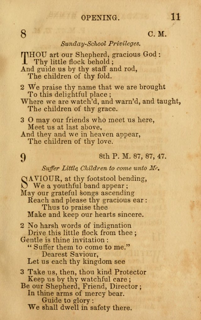 Hymns for Sunday Schools, Youth, and Children page 11