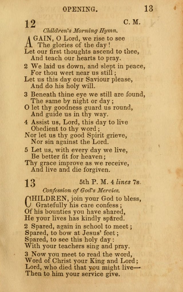 Hymns for Sunday Schools, Youth, and Children page 13