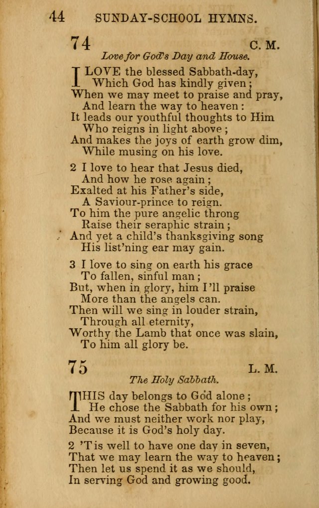 Hymns for Sunday Schools, Youth, and Children page 44