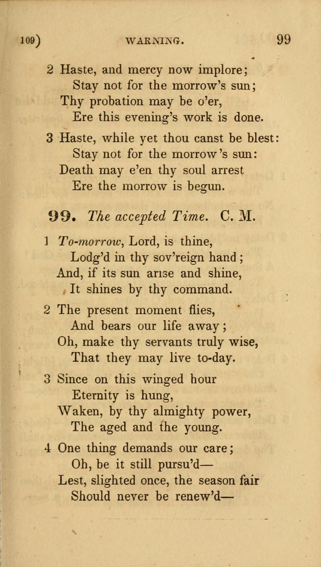 Hymns for Social Worship: selected from Watts, Doddridge, Newton, Cowper, Steele and others page 109