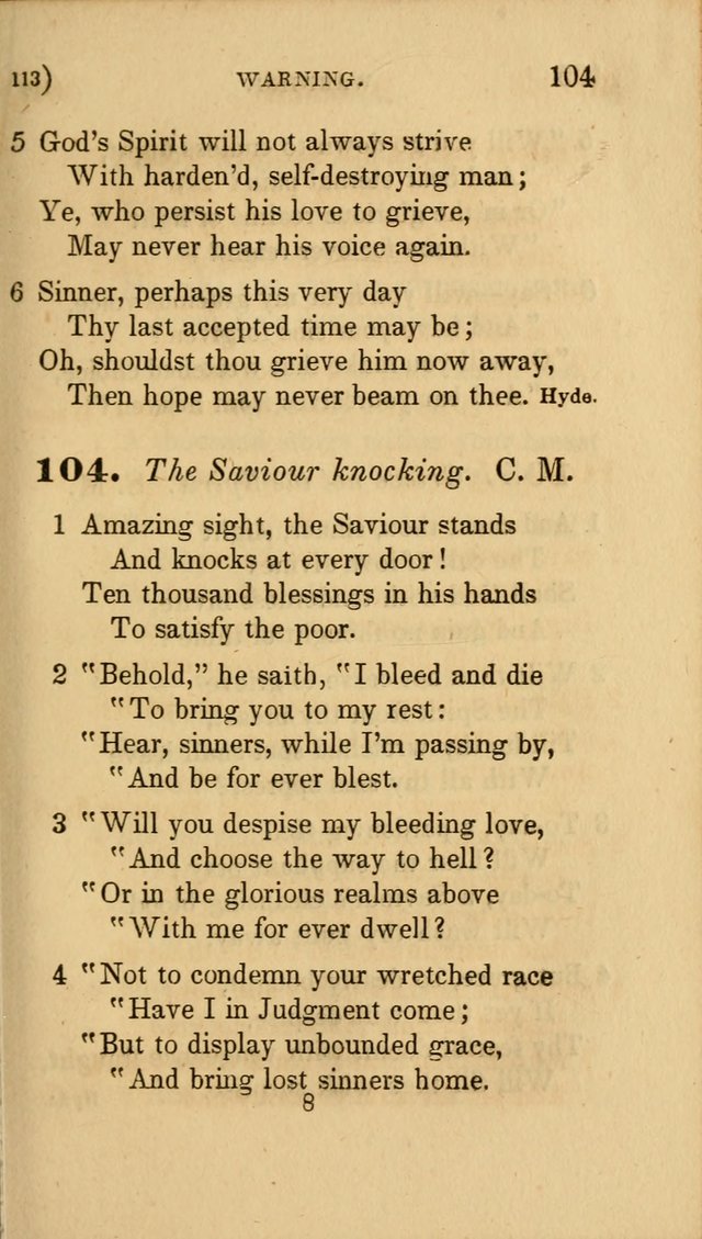 Hymns for Social Worship: selected from Watts, Doddridge, Newton, Cowper, Steele and others page 113