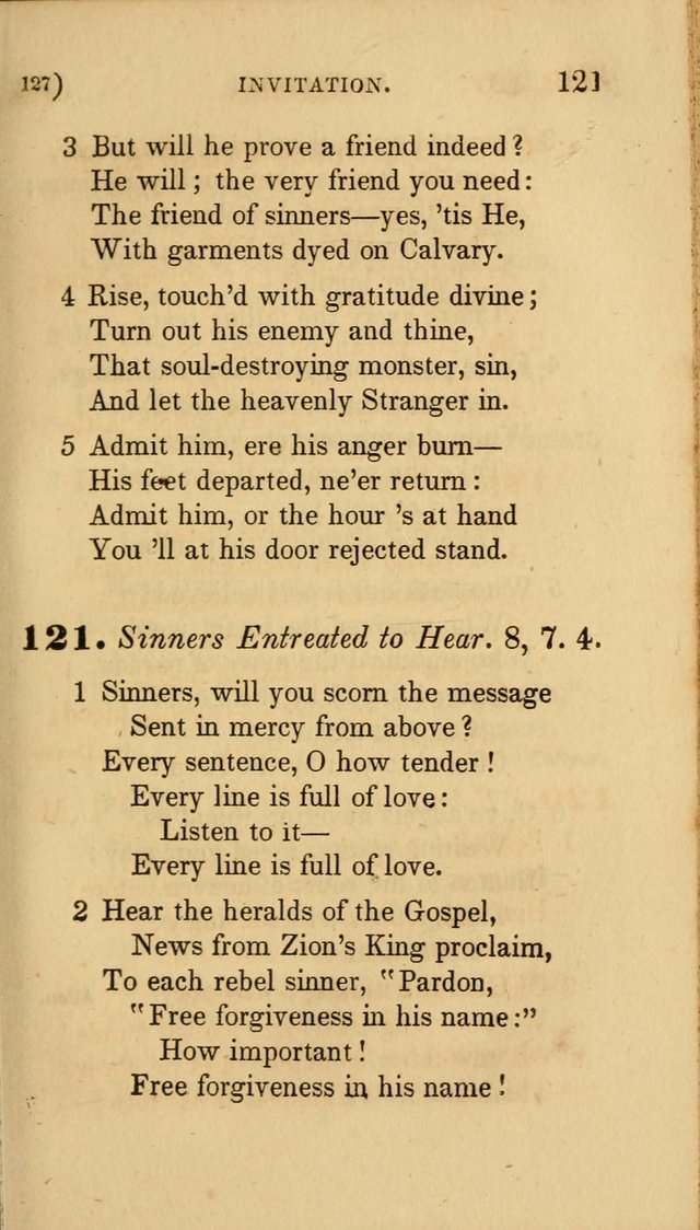 Hymns for Social Worship: selected from Watts, Doddridge, Newton, Cowper, Steele and others page 127