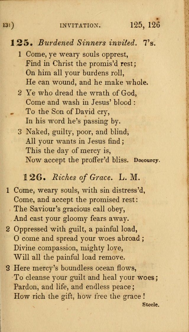 Hymns for Social Worship: selected from Watts, Doddridge, Newton, Cowper, Steele and others page 131