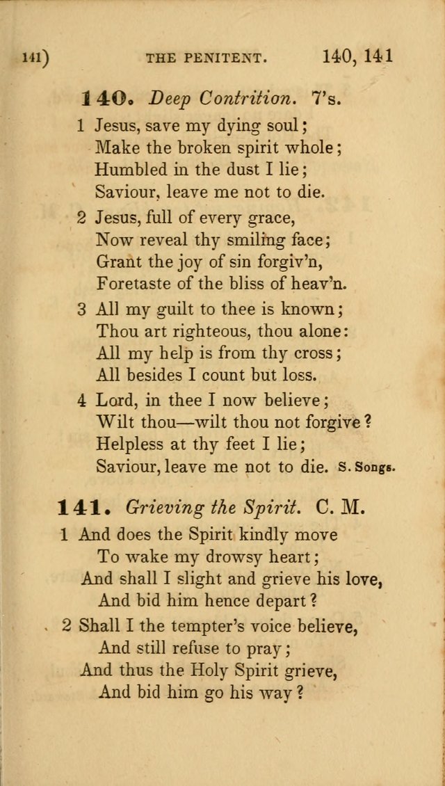 Hymns for Social Worship: selected from Watts, Doddridge, Newton, Cowper, Steele and others page 141