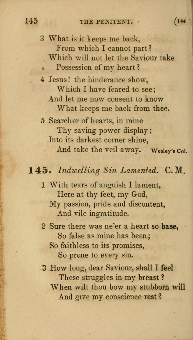 Hymns for Social Worship: selected from Watts, Doddridge, Newton, Cowper, Steele and others page 144