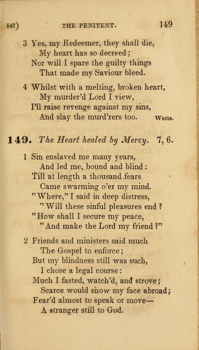 Hymns for Social Worship: selected from Watts, Doddridge, Newton, Cowper, Steele and others page 147