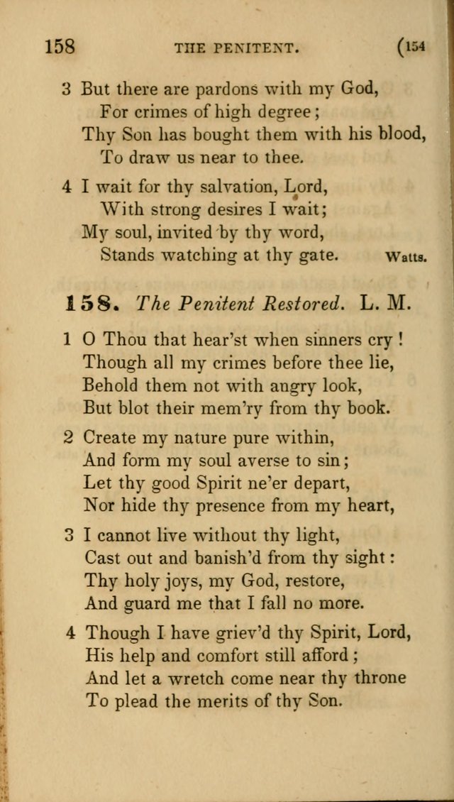 Hymns for Social Worship: selected from Watts, Doddridge, Newton, Cowper, Steele and others page 154