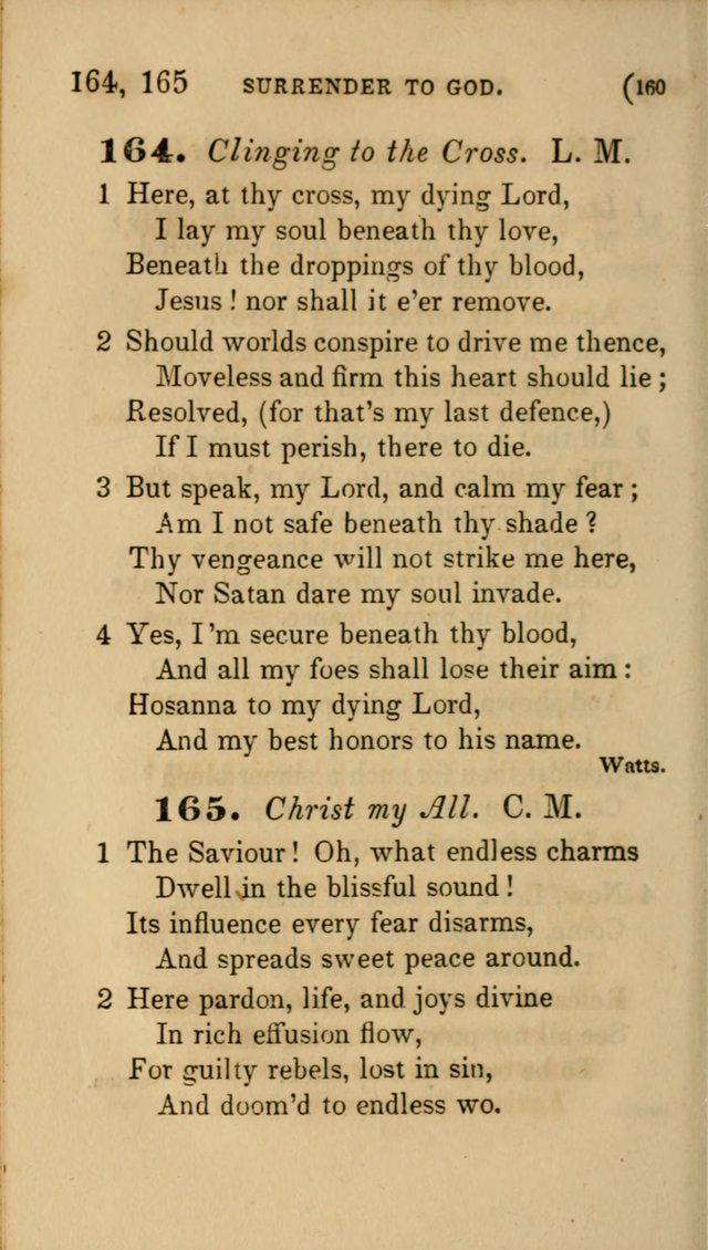 Hymns for Social Worship: selected from Watts, Doddridge, Newton, Cowper, Steele and others page 160