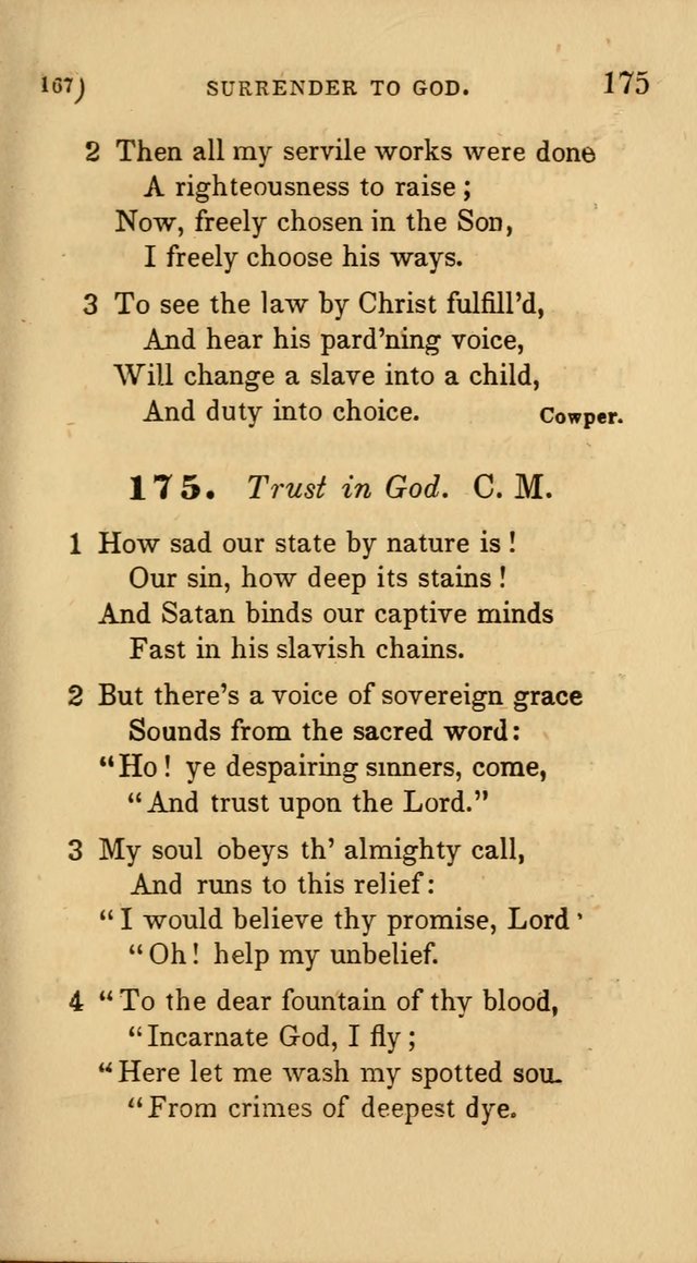 Hymns for Social Worship: selected from Watts, Doddridge, Newton, Cowper, Steele and others page 167