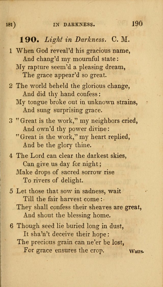 Hymns for Social Worship: selected from Watts, Doddridge, Newton, Cowper, Steele and others page 181