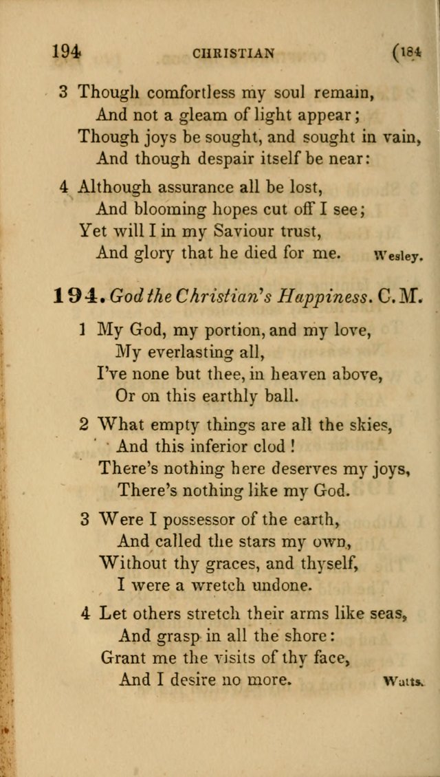 Hymns for Social Worship: selected from Watts, Doddridge, Newton, Cowper, Steele and others page 184