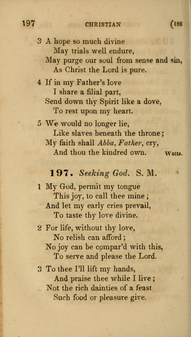 Hymns for Social Worship: selected from Watts, Doddridge, Newton, Cowper, Steele and others page 186