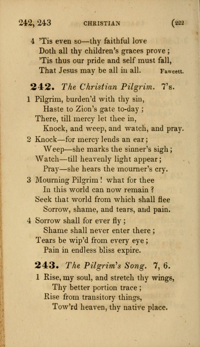 Hymns for Social Worship: selected from Watts, Doddridge, Newton, Cowper, Steele and others page 222