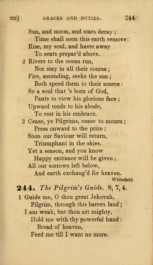 Hymns for Social Worship: selected from Watts, Doddridge, Newton, Cowper, Steele and others page 223