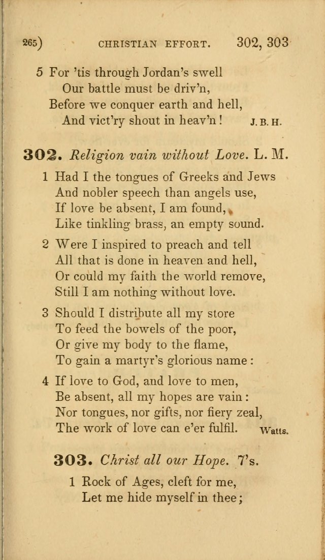 Hymns for Social Worship: selected from Watts, Doddridge, Newton, Cowper, Steele and others page 265