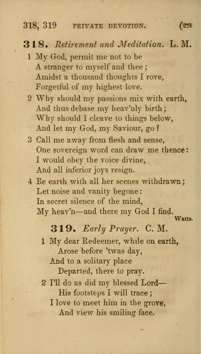 Hymns for Social Worship: selected from Watts, Doddridge, Newton, Cowper, Steele and others page 278