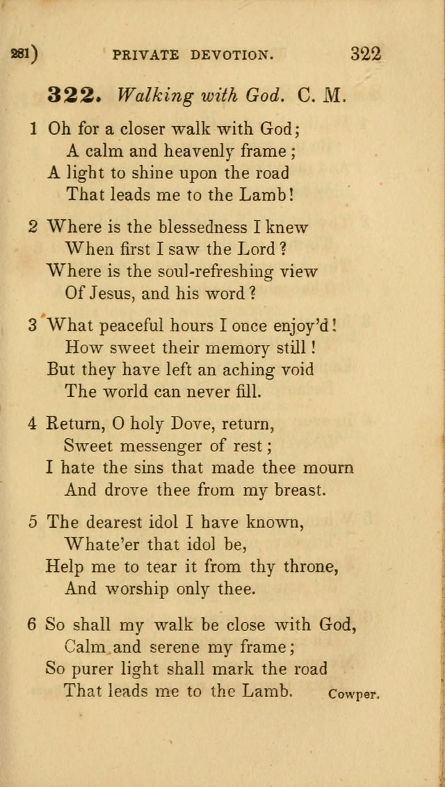 Hymns for Social Worship: selected from Watts, Doddridge, Newton, Cowper, Steele and others page 281