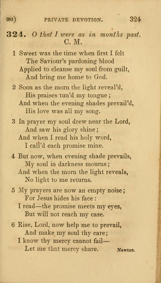 Hymns for Social Worship: selected from Watts, Doddridge, Newton, Cowper, Steele and others page 283