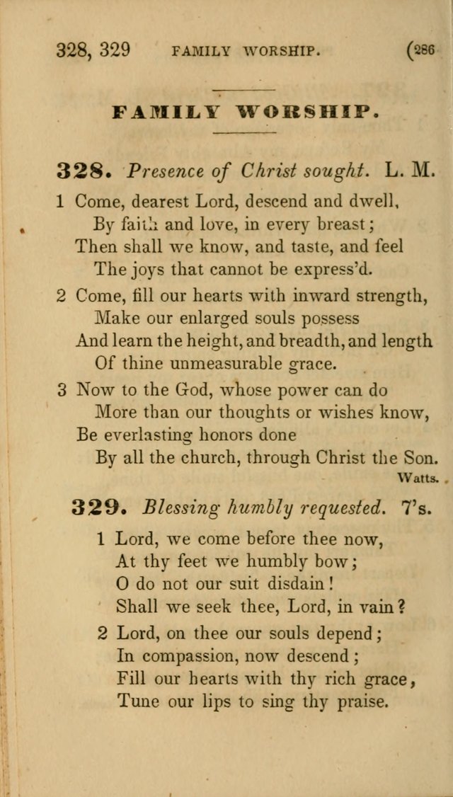 Hymns for Social Worship: selected from Watts, Doddridge, Newton, Cowper, Steele and others page 286