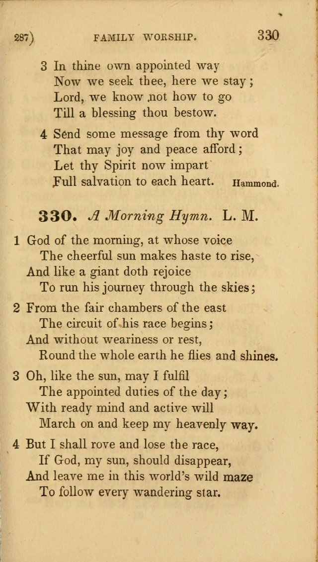 Hymns for Social Worship: selected from Watts, Doddridge, Newton, Cowper, Steele and others page 287