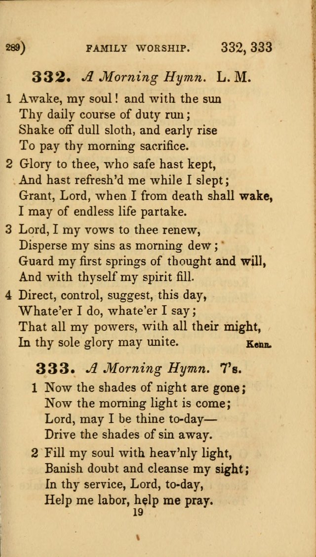 Hymns for Social Worship: selected from Watts, Doddridge, Newton, Cowper, Steele and others page 289