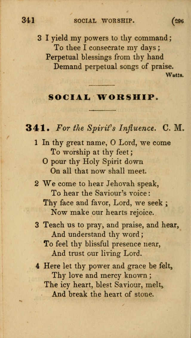 Hymns for Social Worship: selected from Watts, Doddridge, Newton, Cowper, Steele and others page 296