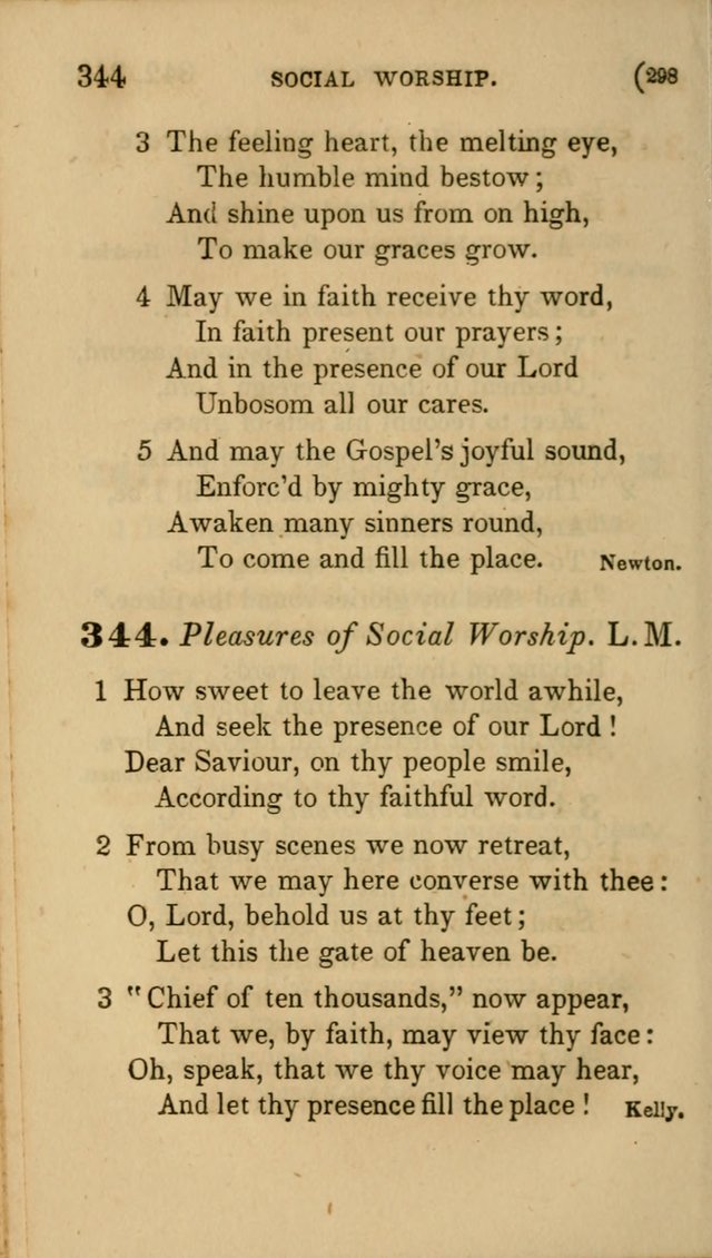 Hymns for Social Worship: selected from Watts, Doddridge, Newton, Cowper, Steele and others page 298