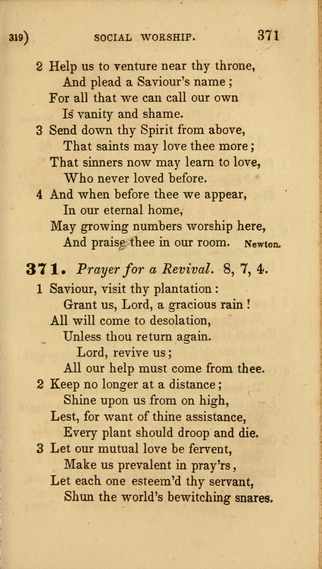 Hymns for Social Worship: selected from Watts, Doddridge, Newton, Cowper, Steele and others page 319