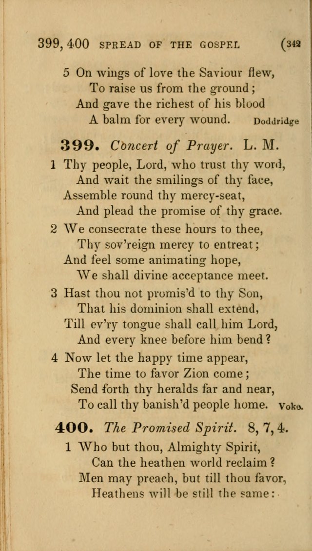 Hymns for Social Worship: selected from Watts, Doddridge, Newton, Cowper, Steele and others page 342