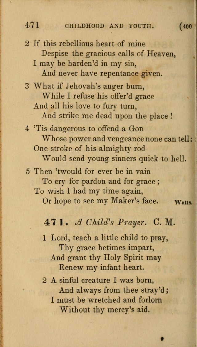 Hymns for Social Worship: selected from Watts, Doddridge, Newton, Cowper, Steele and others page 400