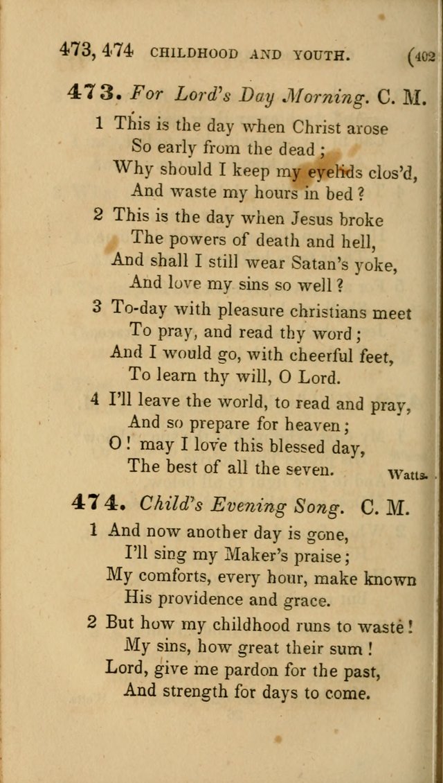 Hymns for Social Worship: selected from Watts, Doddridge, Newton, Cowper, Steele and others page 402