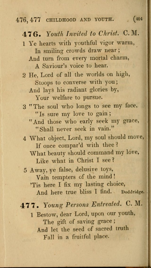 Hymns for Social Worship: selected from Watts, Doddridge, Newton, Cowper, Steele and others page 404