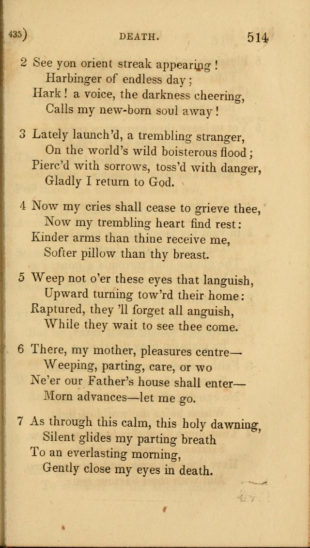 Hymns for Social Worship: selected from Watts, Doddridge, Newton, Cowper, Steele and others page 435