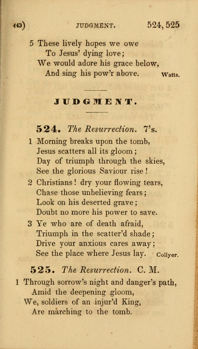 Hymns for Social Worship: selected from Watts, Doddridge, Newton, Cowper, Steele and others page 443