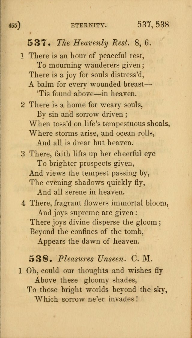 Hymns for Social Worship: selected from Watts, Doddridge, Newton, Cowper, Steele and others page 455