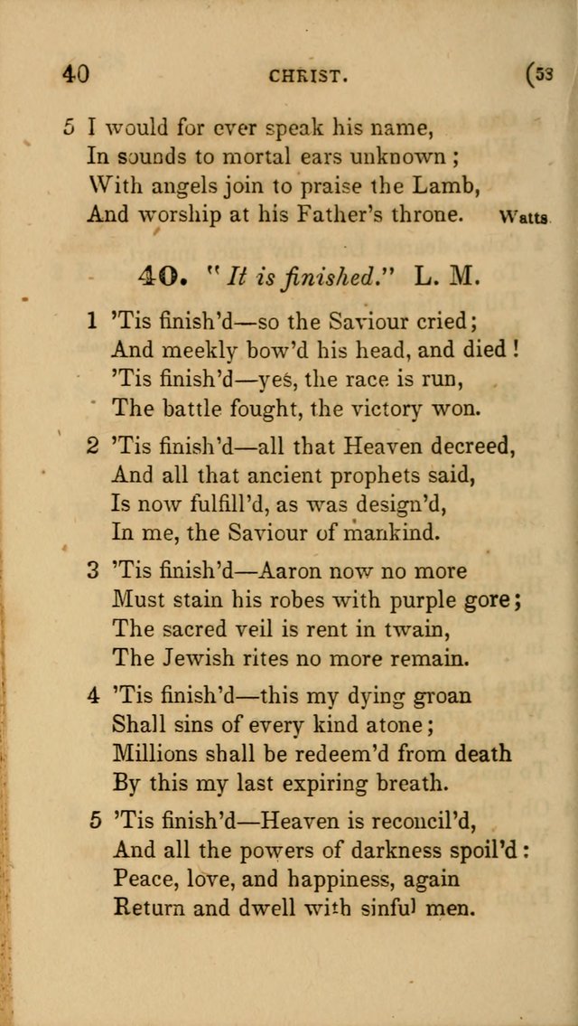 Hymns for Social Worship: selected from Watts, Doddridge, Newton, Cowper, Steele and others page 58