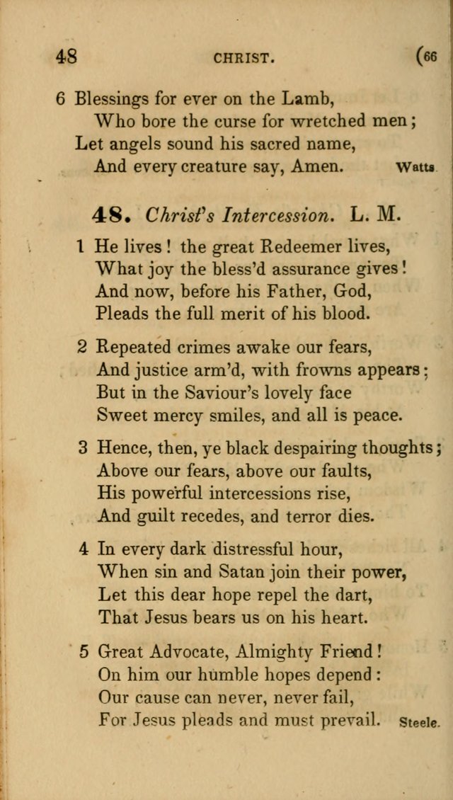 Hymns for Social Worship: selected from Watts, Doddridge, Newton, Cowper, Steele and others page 66