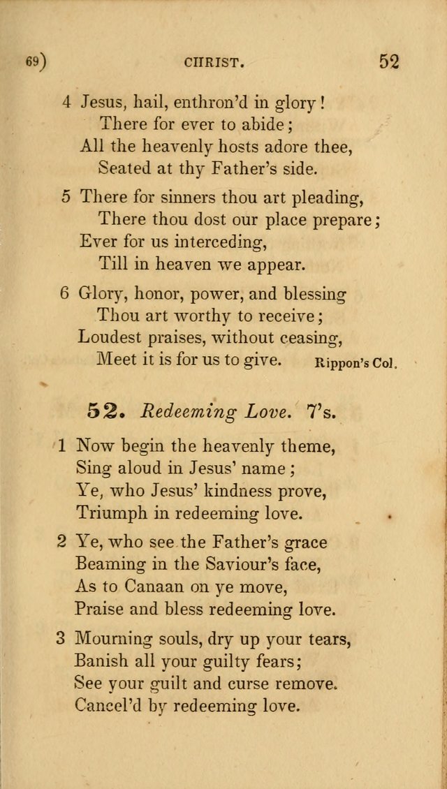 Hymns for Social Worship: selected from Watts, Doddridge, Newton, Cowper, Steele and others page 69