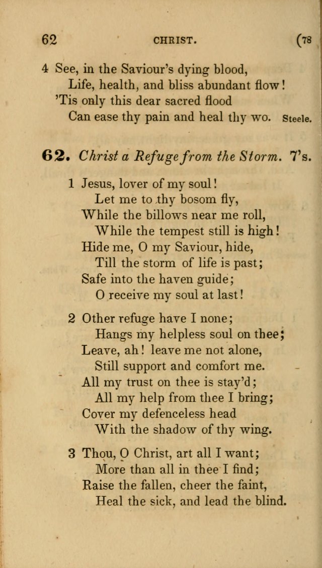 Hymns for Social Worship: selected from Watts, Doddridge, Newton, Cowper, Steele and others page 78