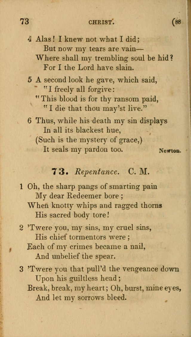 Hymns for Social Worship: selected from Watts, Doddridge, Newton, Cowper, Steele and others page 88