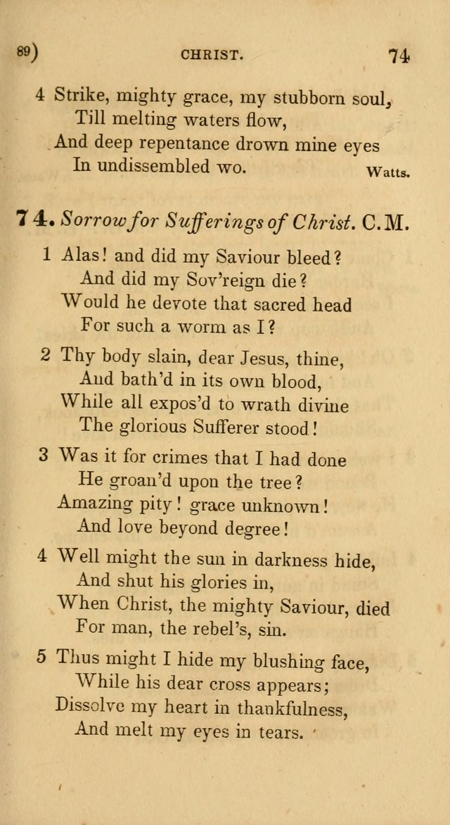 Hymns for Social Worship: selected from Watts, Doddridge, Newton, Cowper, Steele and others page 89